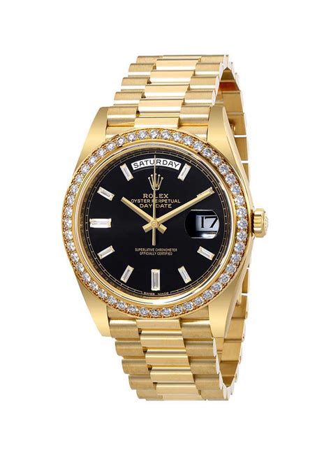 rolex presidential with diamond bezel|pre owned rolex president 40mm.